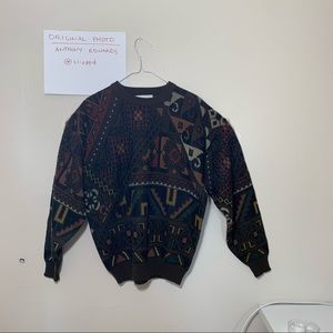 Vintage Patterned Chapel Hill Wool Sweater